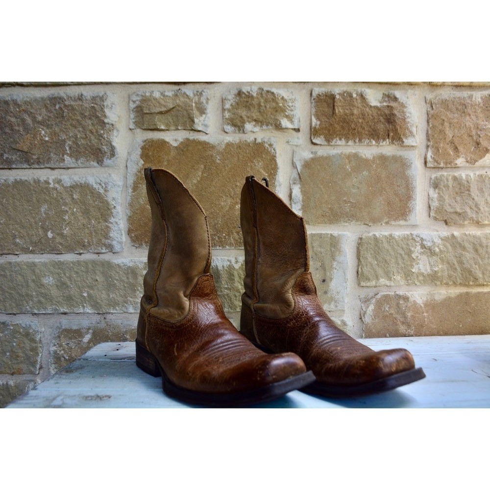 Ariat Rambler‎ Brown Distressed Leather Cowboy Boots 9.5D